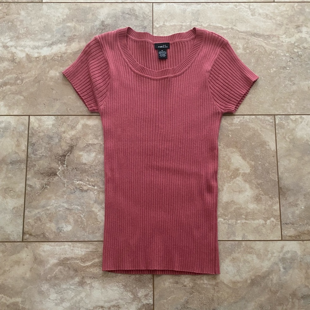 Rue21 Ribbed Short Sleeve Top
